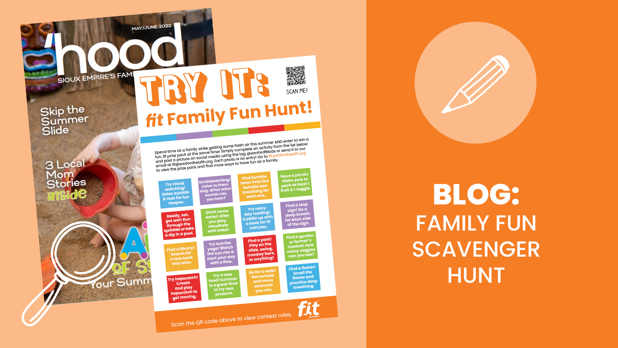 Cover of the 'Hood Magazine with the scavenger hunt list
