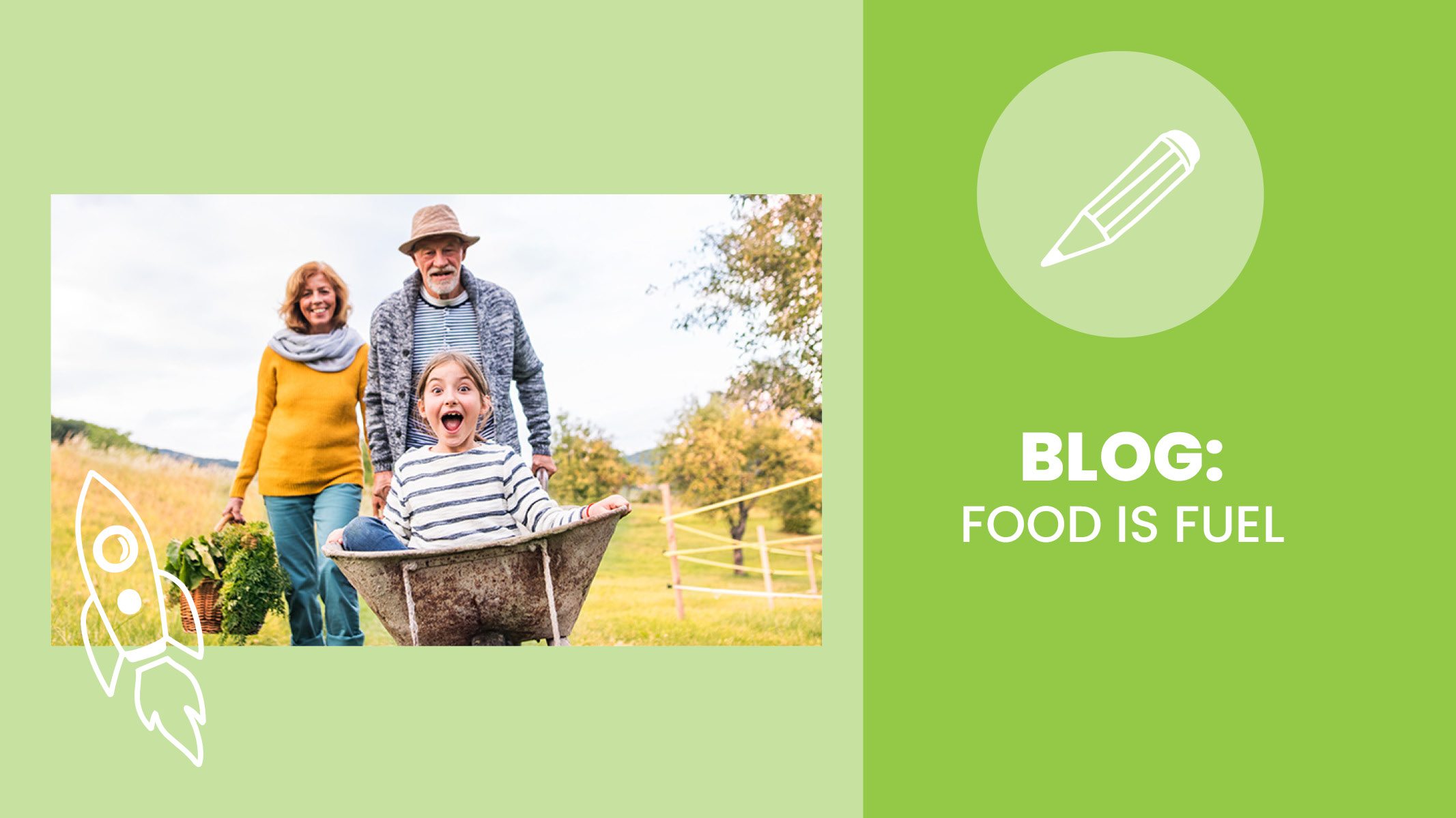 Healthy family explores fresh produce at a farm while daughter rides in wheelbarrow