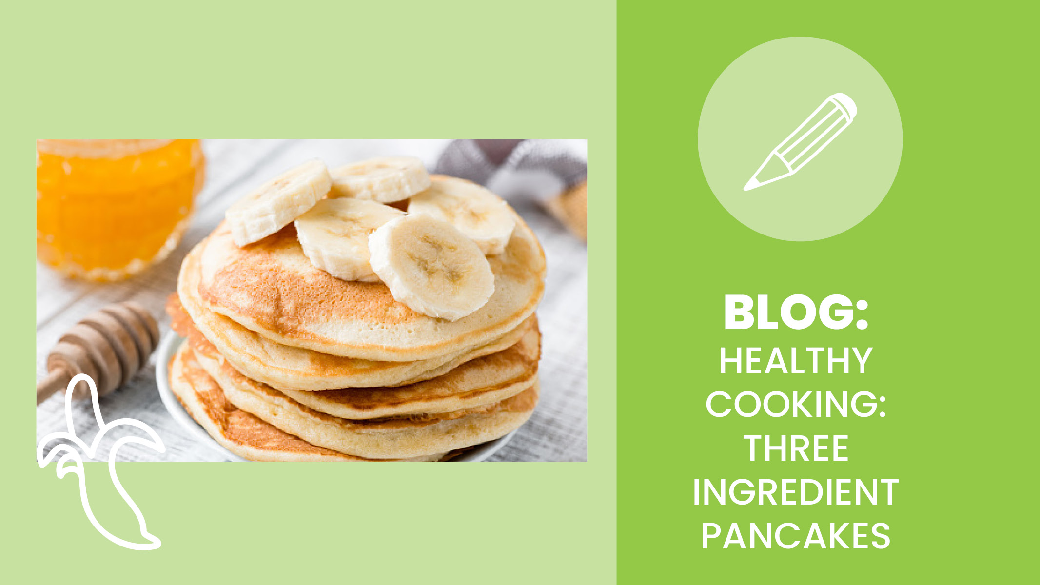Healthy pancakes made with 3 ingredients for breakfast