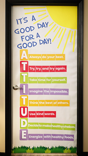 Its a good day door display