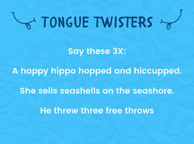 Tongue twister ideas - Sanford fit
