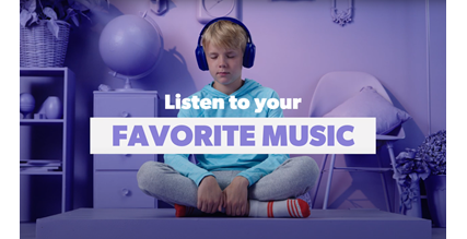 child listening to music- sanford fit
