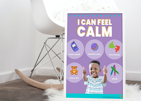 calming choices poster near chair-sanford fit