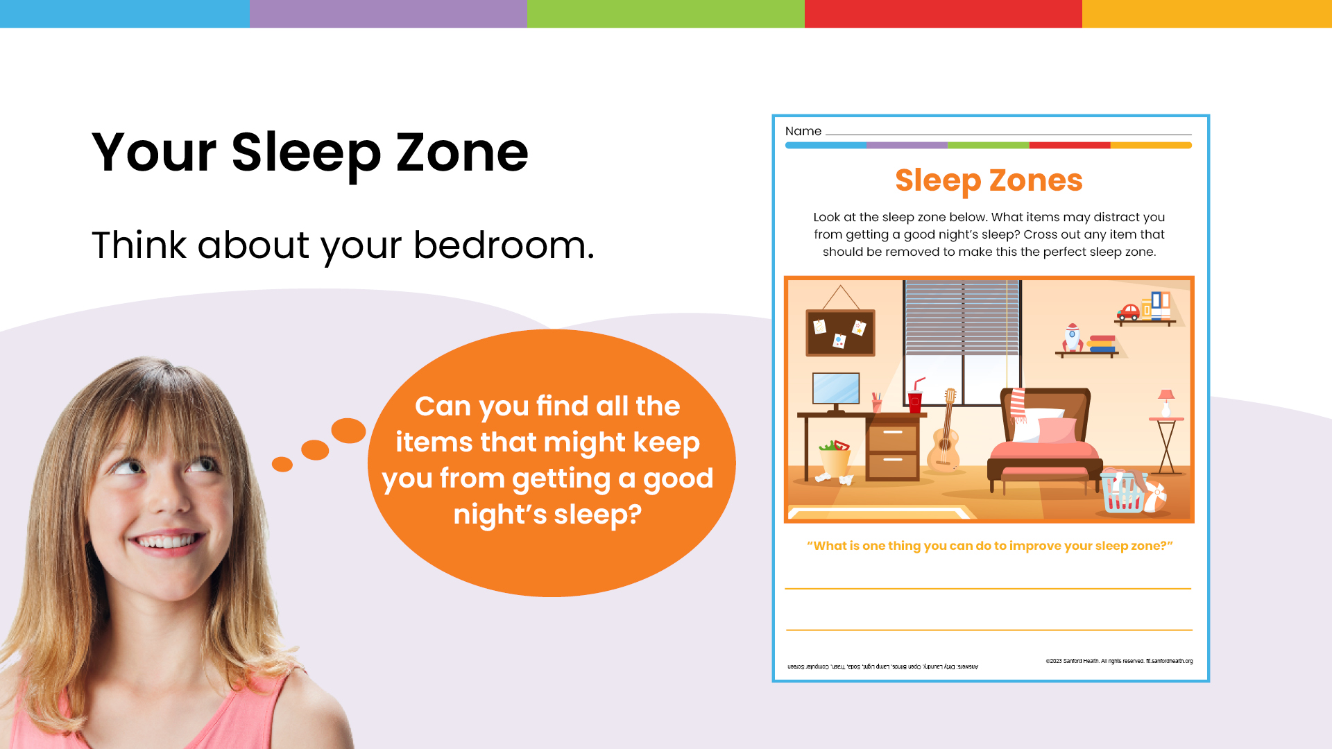 Your Sleep Zone slideshow Grades K-5 - Your Sleep Zone - Sanford fit